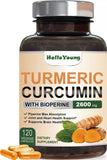 95% Curcuminoids Max Potency & BioPerine Turmeric Curcumin 2600mg with Ginger