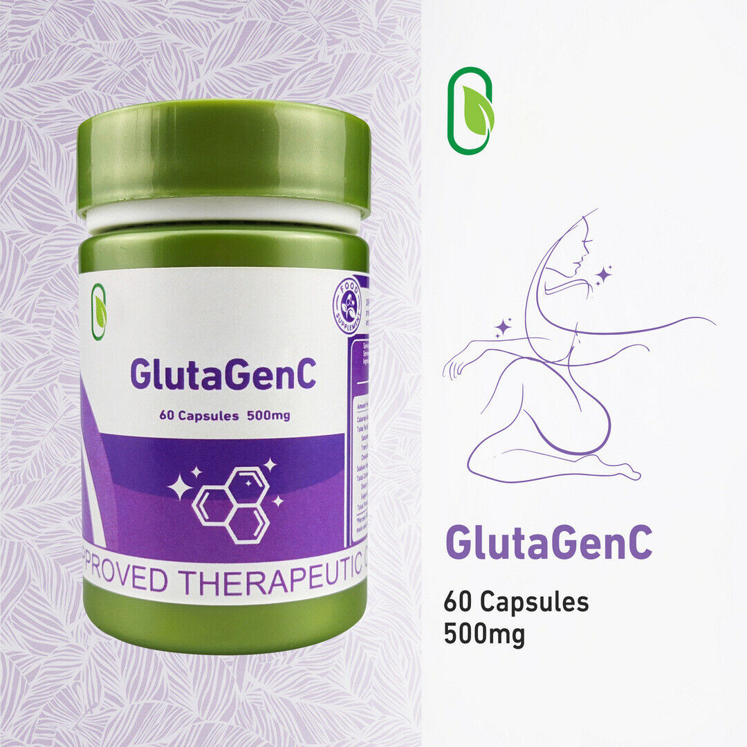 Gluta Genc Glutathione L-Glutathione Capsules Anti-Aging Skin Whitening 60 Main image