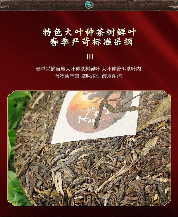 Yunnan Puerh Tea Old Banzhang Iceland Puerh Raw Tea Cake 357g/12.59oz