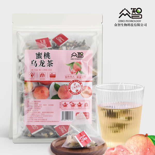 Peach-oolong Tea Triangle Bag Freeze-dried Peach-diced Tea Oolong Tea