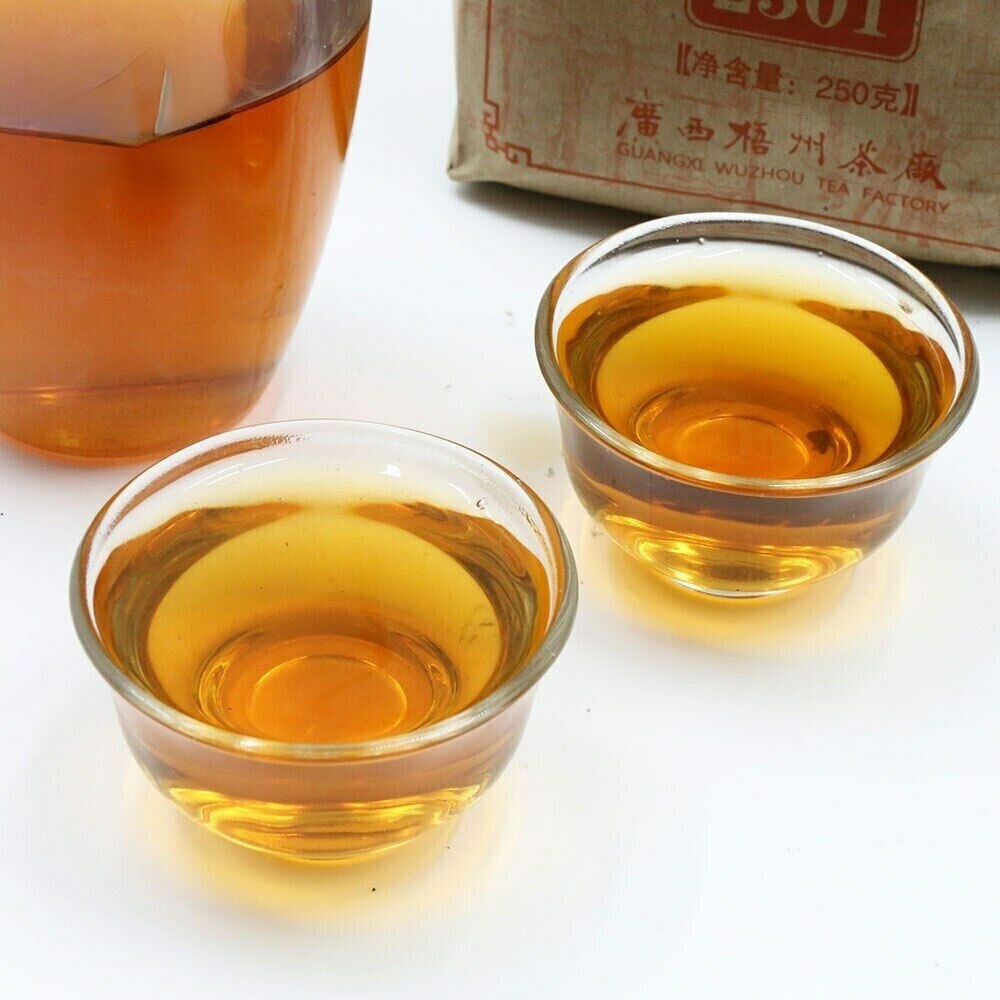 250g Three Cranes Sanhe Loose Liupao Tea Dark Tea Quality 2301 Aged Teas