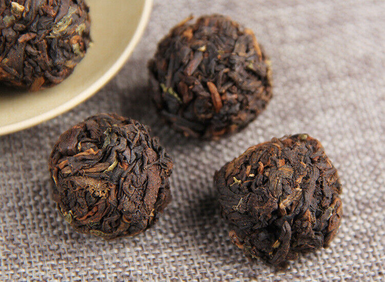 Glutinous Rice Fragrance Puerh Ripe Tea Dragon Pearl 500g Puerh Tea Tuocha