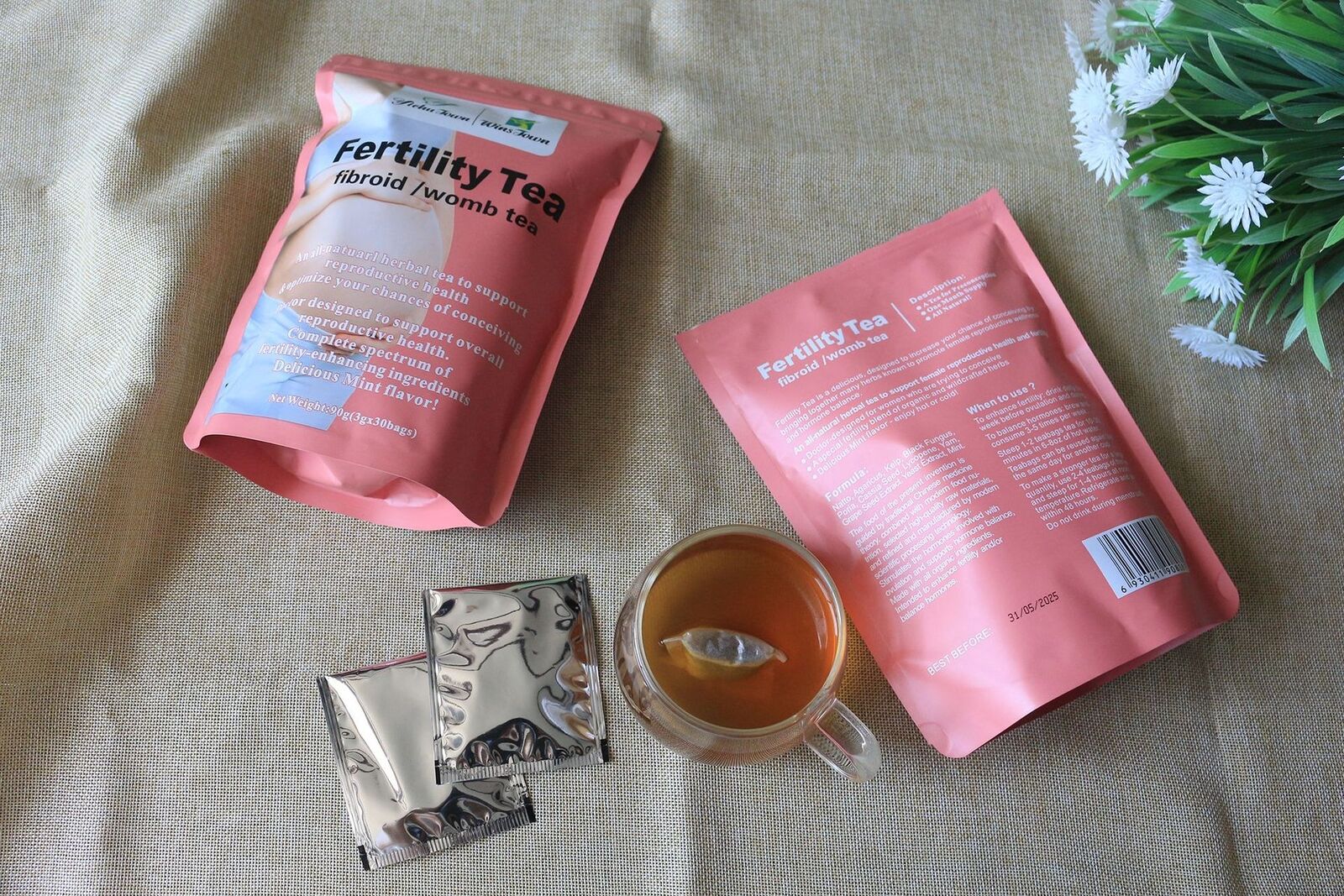 Fertility Tea Man Women Female Fibroid Womb Detox Tea Healthy Drink 3g*30bags