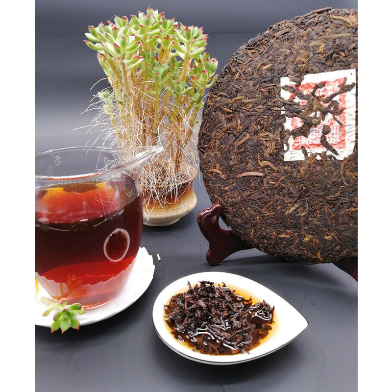 Yunnan Tong Qing Hao Yiwu Mt. Old Tea Puerh Tea Cake Ripe Puer Cooked 357g