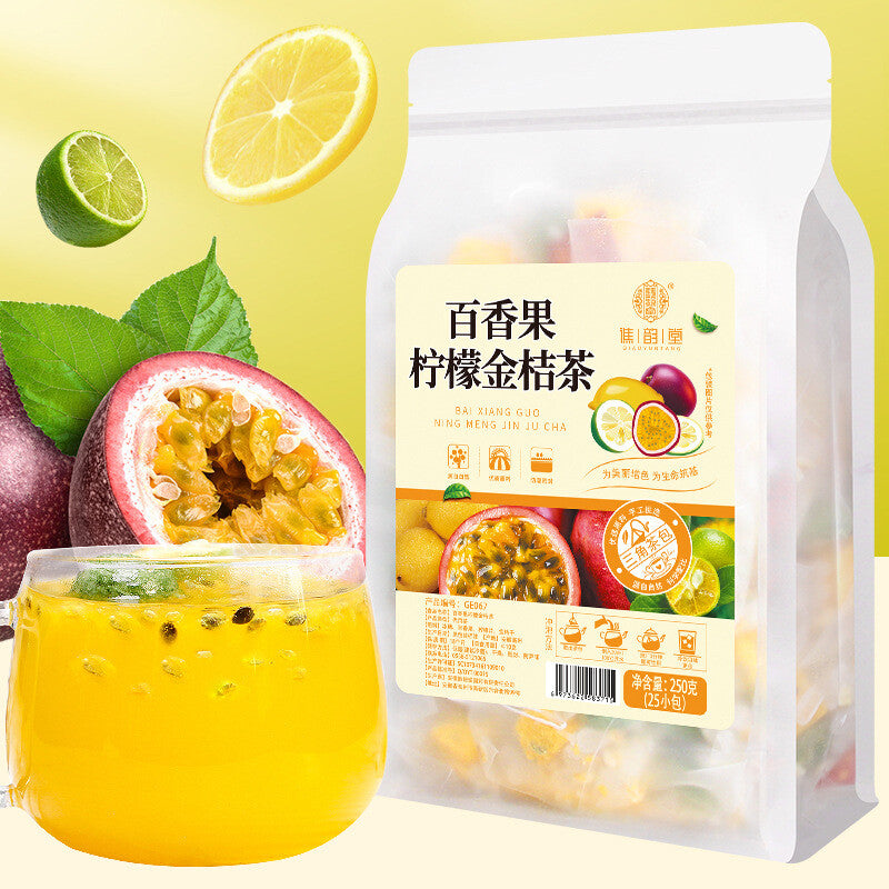 Passion Fruit Lemon Kumquat Tea Honey Freeze-dried Fruit Summer Cold Drink