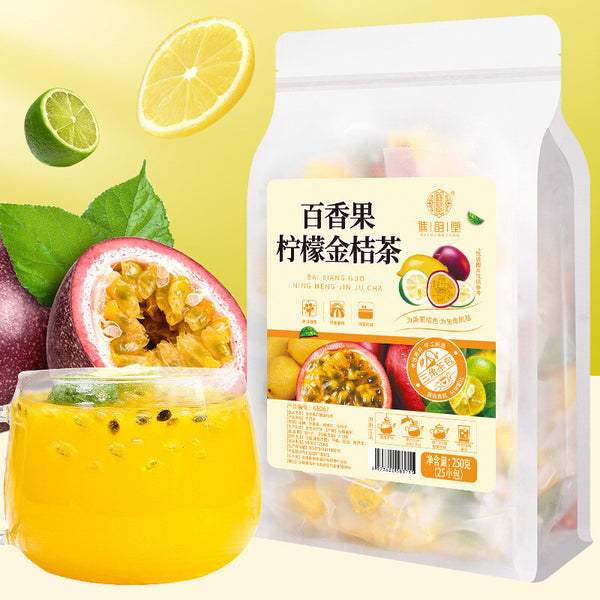 Passion Fruit Lemon Kumquat Tea Honey Freeze-dried Fruit Summer Cold Drink