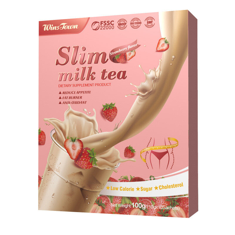 Weight Loss Slim Milk Tea Strawberry Taro Chocolate Flavor Slimming Tea 100g Secondary image