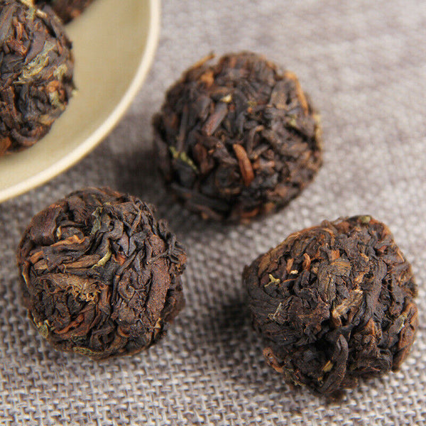 Glutinous Rice Fragrance Puerh Ripe Tea Dragon Pearl 500g Puerh Tea Tuocha