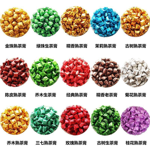 15 kinds of Pu'er tea paste rose jasmine tangerine peel Panax notoginseng tea