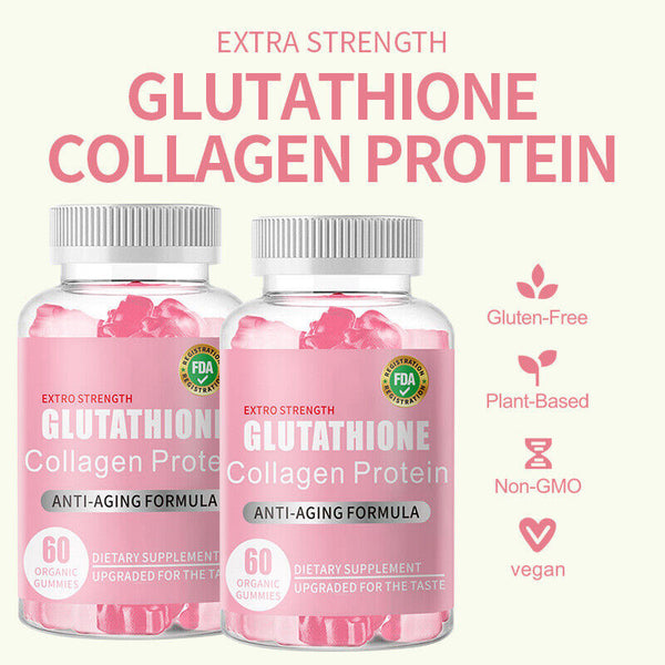 Heißer Verkauf Glutathion Collagen Protein Anti-Aging Formel Gummies 60 Kapseln