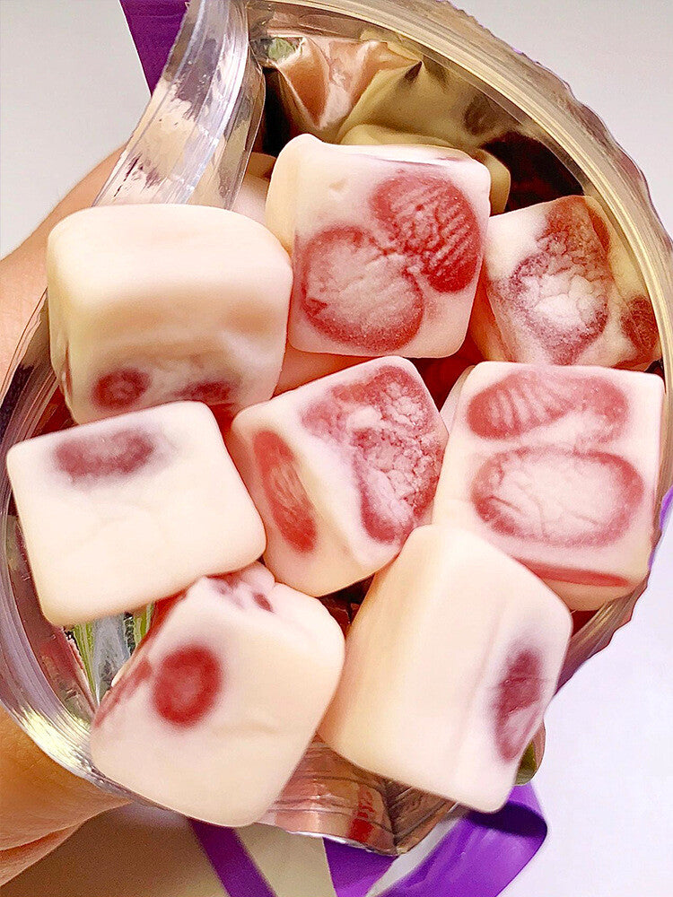150g Juice Flavored Snack  Heart Filled Soft Candy White Peach Strawberry