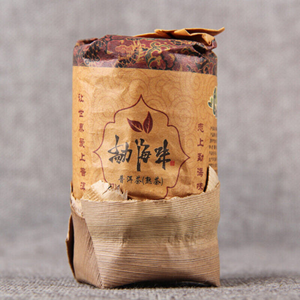 200g Pu'er small tea column tea cake Ripe Tea Fermented craft tea Health Care
