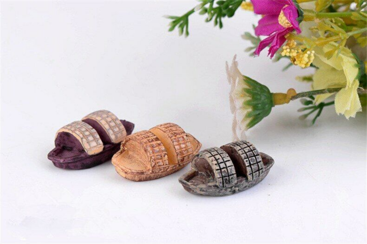 Mini 4pcs Garden Deco Creative Handicrafts Umbrella Boats Decoration Supplies