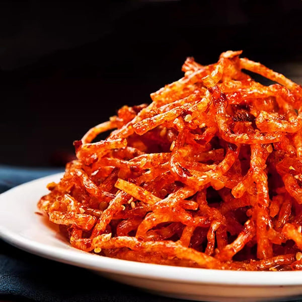 Spicy Strips - Spicy Gluten Latiao, Chinese Special Snack Food 78g (Pack of 2)