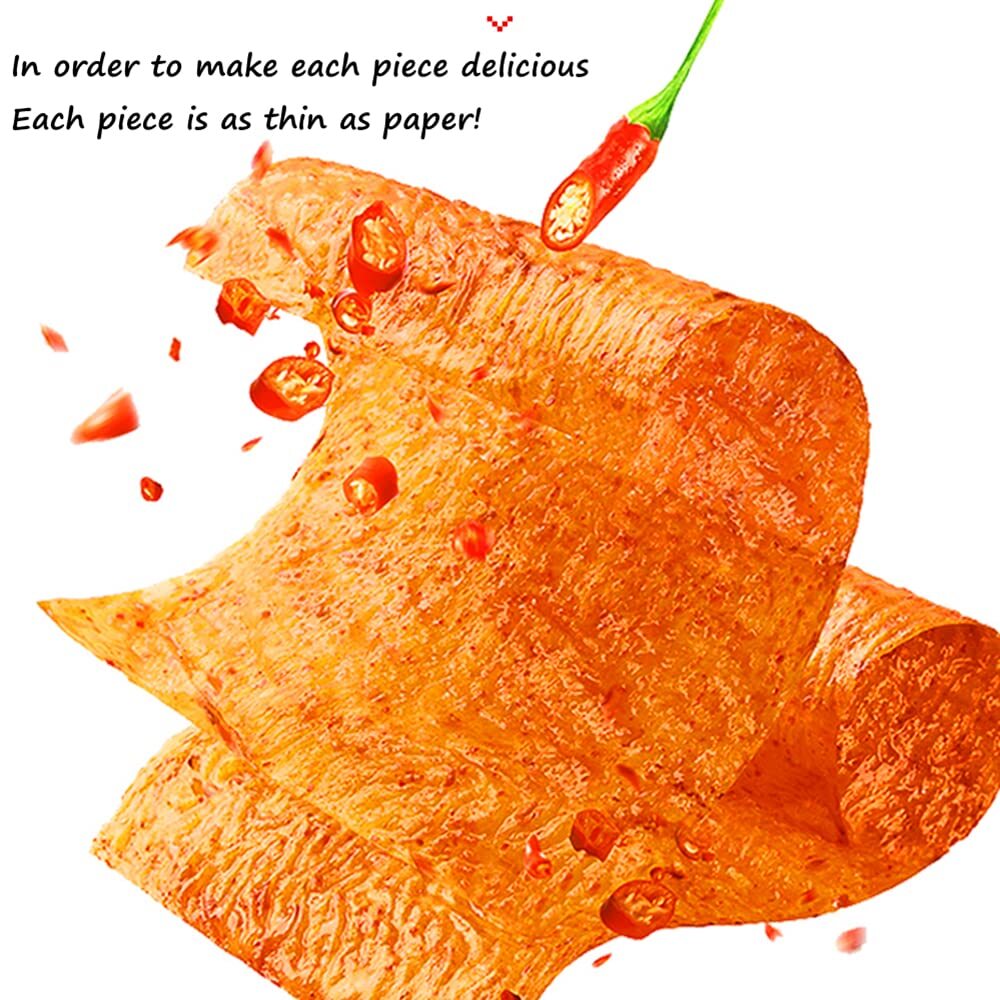 Spicy Strips - Spicy Gluten Latiao, Chinese Special Snack Food 78g (Pack of 2)
