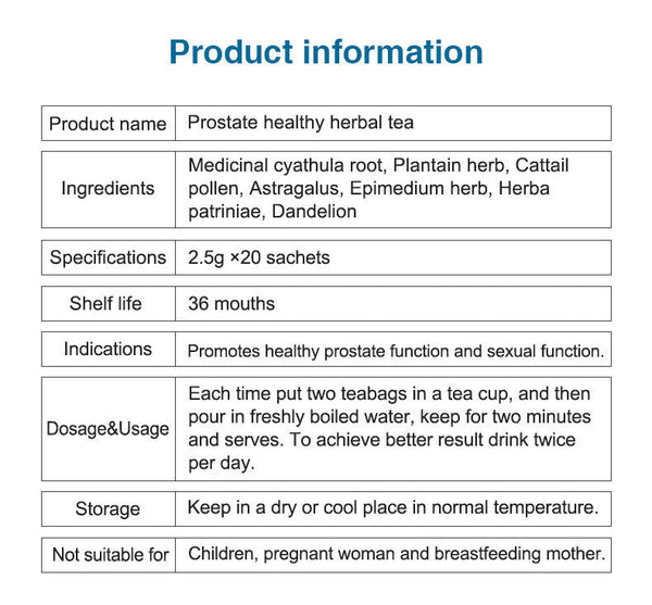 Blend for Men’s Wellness & Support Prostate Health Tea Herbal