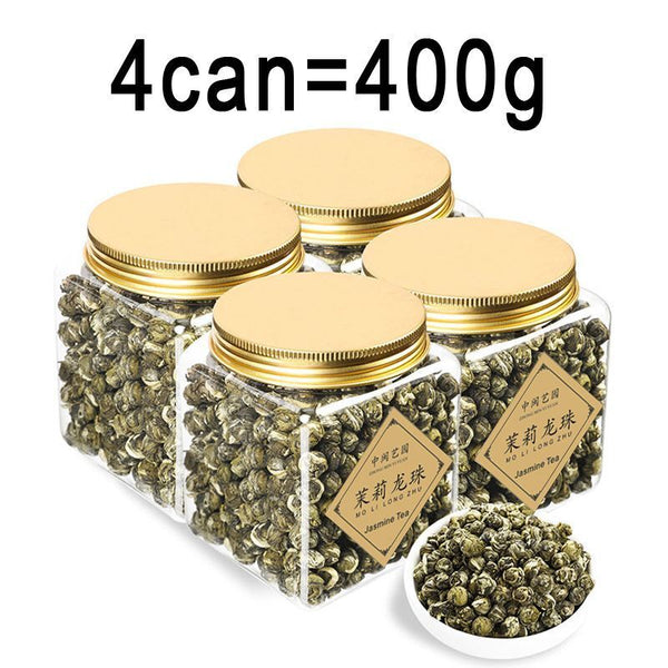 New Jasmine Tea Canned Natuiral Organic Jasmine Drago Pearl  Longzhu 125g