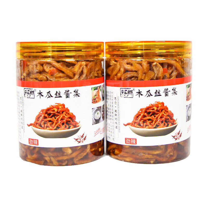 Guangxi spicy dishes shredded papaya, pickled 500g bottles of pickles,