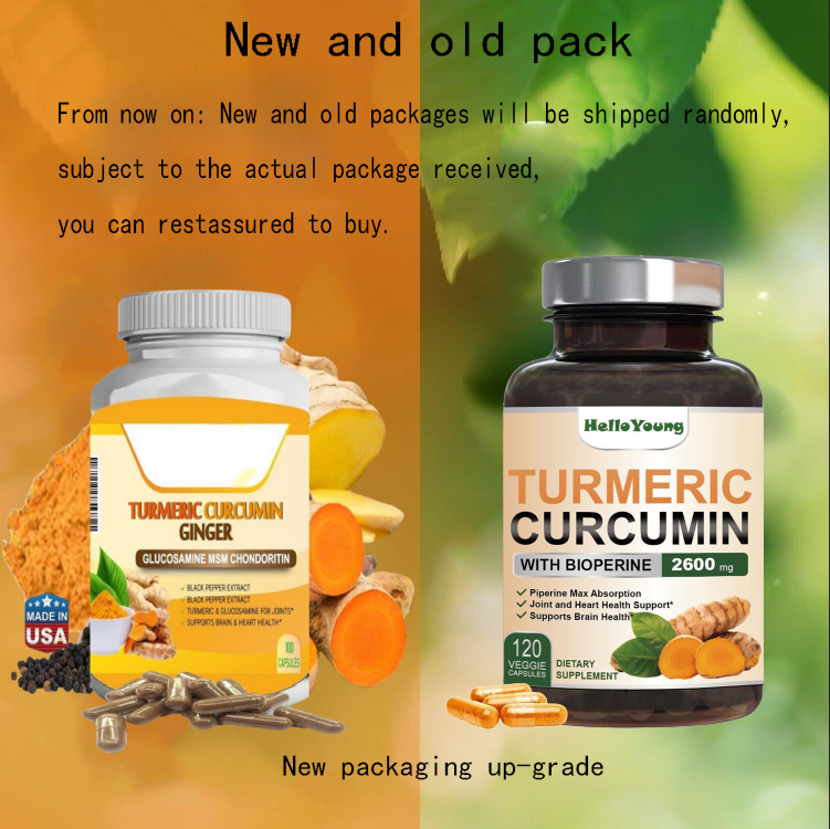 Turmeric Curcumin with Ginger and Bio pepper 2600mg Triple Strength 120 Capsules