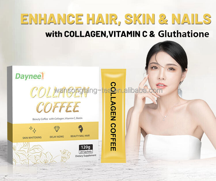 Effective Skin Whitening Coffee Powder Beauty Supplement Instant Collagen Drink