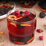 Hawthorn Roselle Mulberry Rose Herbal Tea Blend Natural Ingredients