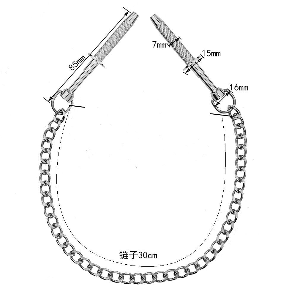 Stainless Steel Nipple Clamps with Metal Chain Bdsm Sex Toys For Women