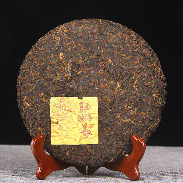 Ripe Puer Tea Cake Fermented Puerh Cha Bing Menghai Cheng Xiang 357g/12.59oz