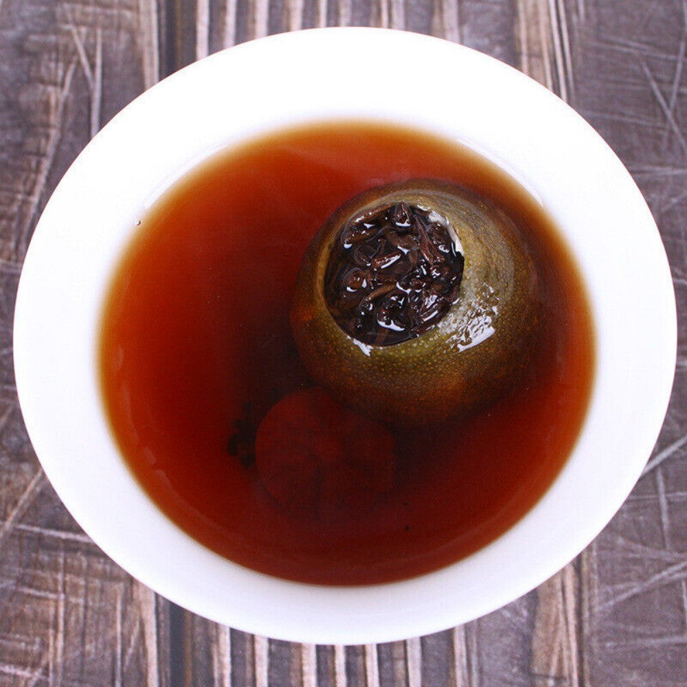 Green Mandarin Ripe Puer Tea 250g Royal Golden Bud Top Grade Premium Cake