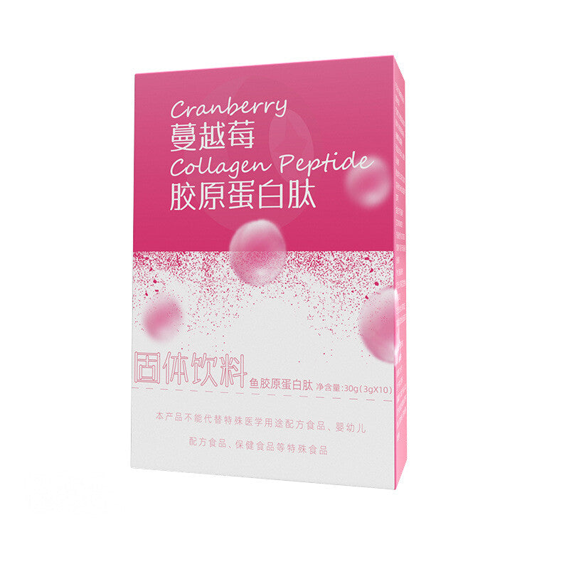 Solid Drink Supplement for Skin Health Cranberry Collagen Peptide Powder Secondary image
