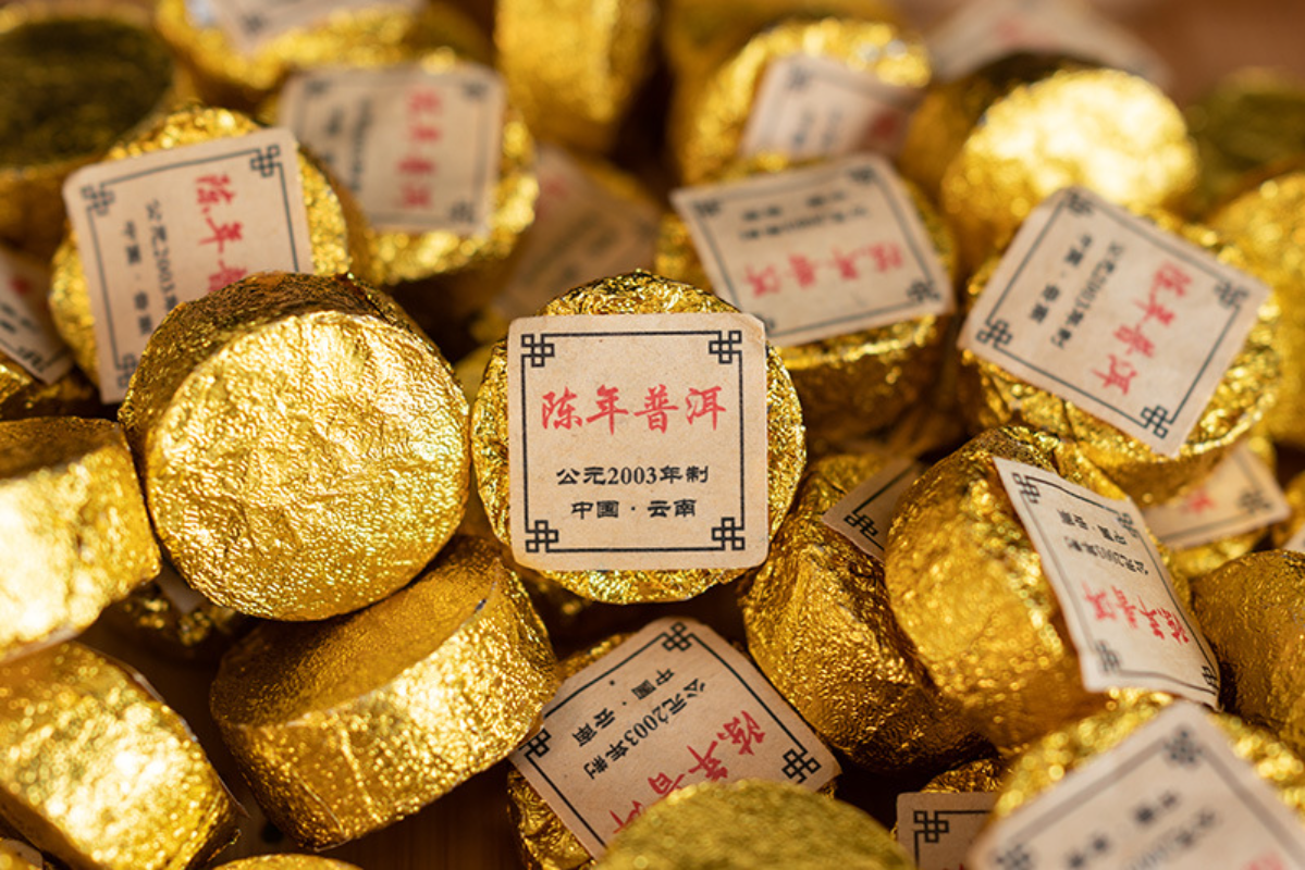 500g Pu'er ripe tea mini Xiaotuo tea aged Pu'er small round cake round tuo tea