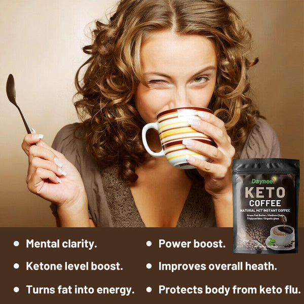 Slim Diet Keto Coffee Natural Slimming Weight Loss Instant Coffee Powder 10g*10