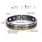 Classic Titanium Steel Anti-snoring Wrist Watch Men Magnetic Therapy Bracelet