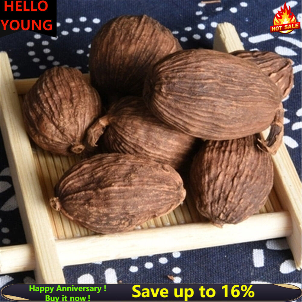 Natural Dried Amomum Costatum Black Cardamom Tsaoko Sha Ren Chinese Herb 250g Main image