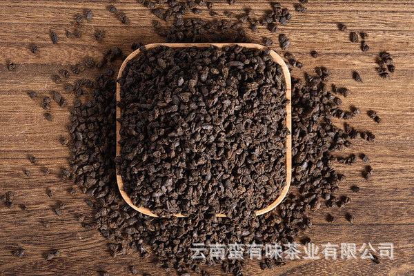 Yunnan Puerh Ripe Tea, Menghai Glutinous Fragrance Tea Fossilised Loose Tea 500g