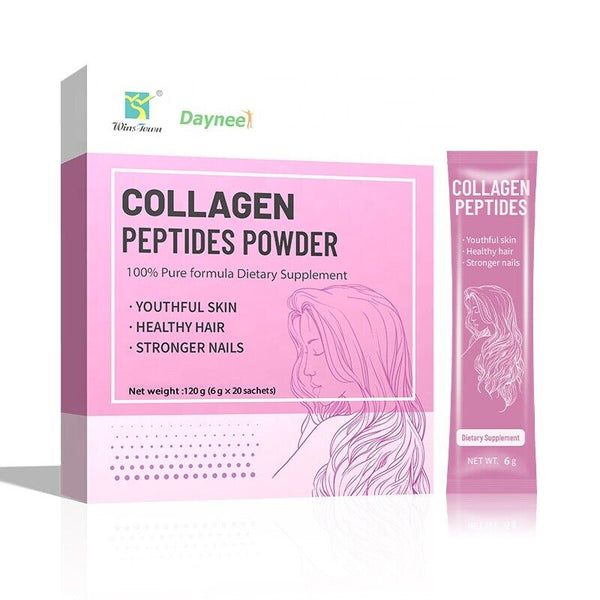 Collagen Peptides Powder Drink Whitening Glow Enzymes Proteins Powder 6g*20bags