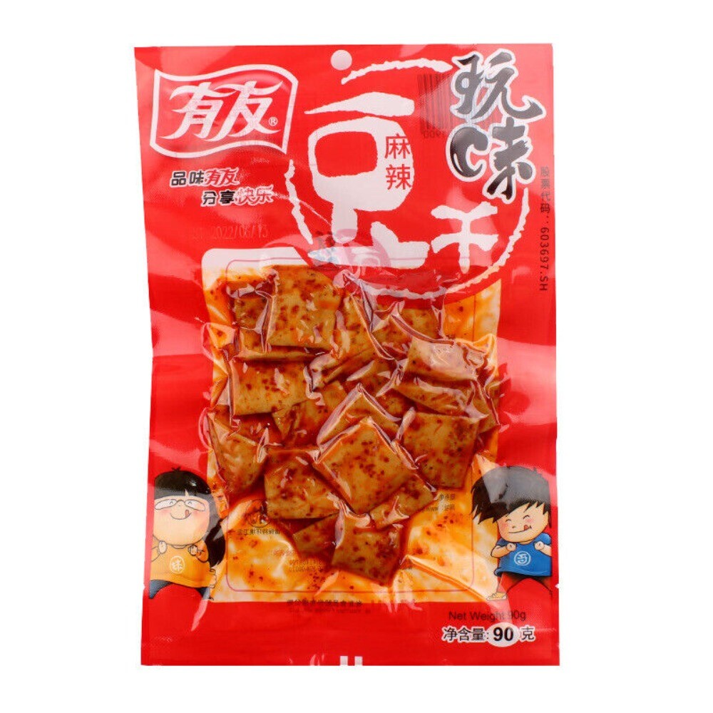 Youyou Flavored Tofu Jerky 90g Marinated Plant Protein Snack Convenient Secondary image