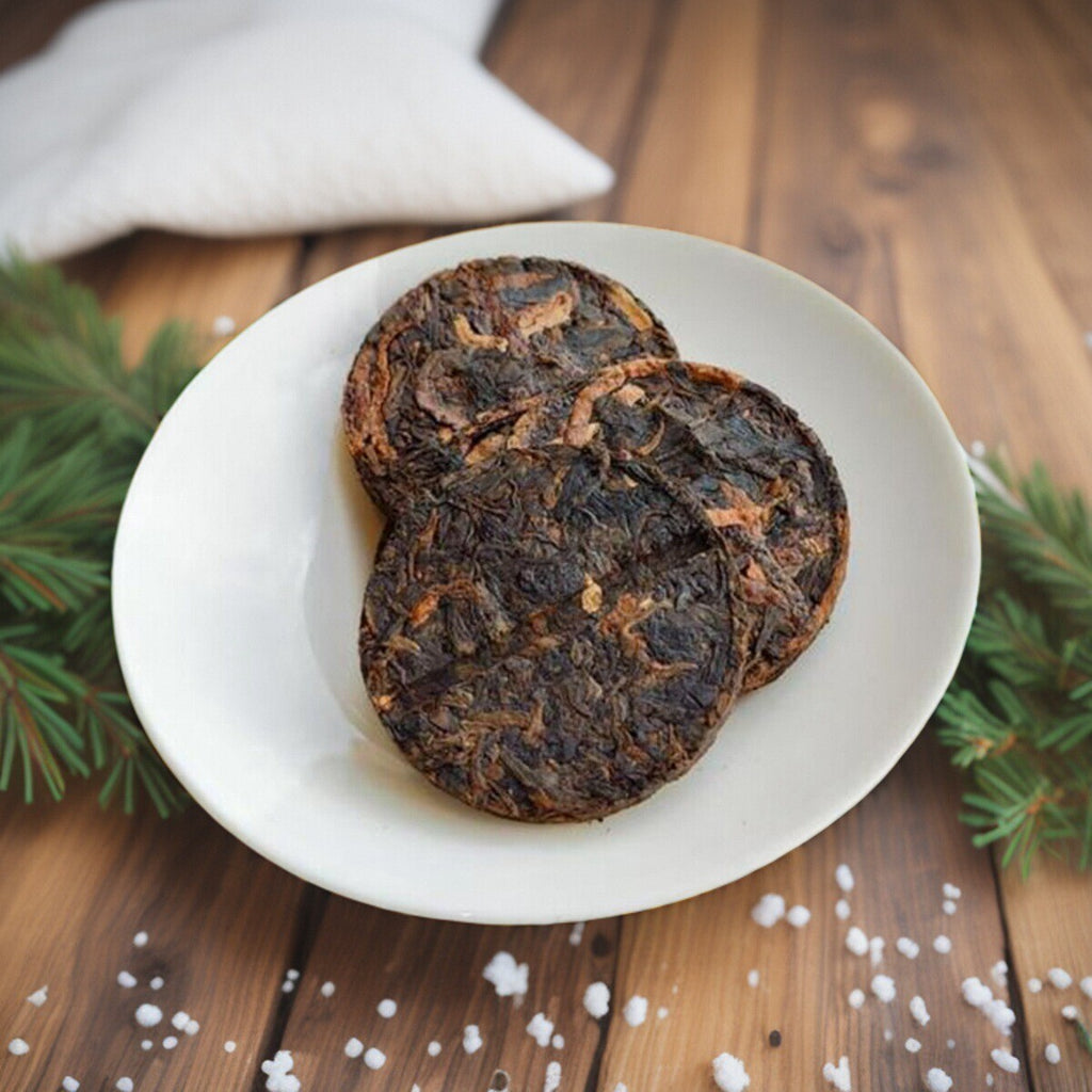 Yunnan Pu-erh Tea Mini Cakes with Dried Tangerine Peel White Tea