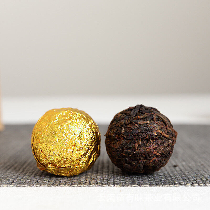 Yunnan Puerh Tea 18pcs (Golden Tin) Menghai Golden Buds Cooked Tea Dragon Balls