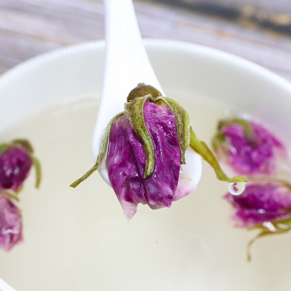 Chinese Purple Rosebud Tea Dried Flower Herbal Floral Blend Natural Loose Leaf