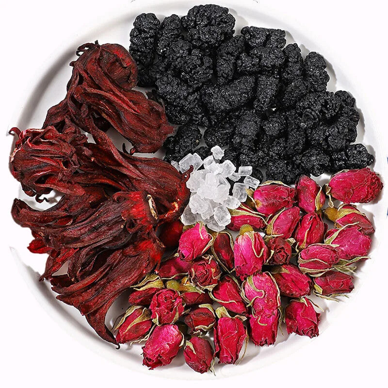 Goddess Beauty Drink Summer Fruity Sweet Tea Mulberry Rose Hibiscus Tea