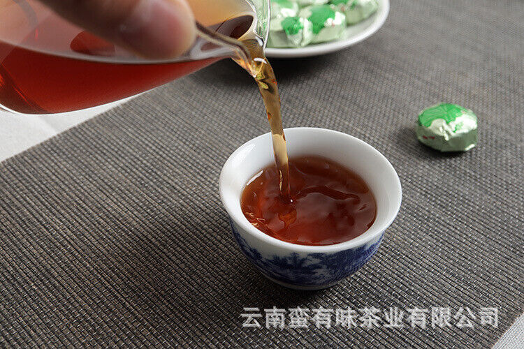 500g Yunnan Ripe PuEr Tea Lotus Leaf Flavor Mini Tuo Tea Rich Aroma