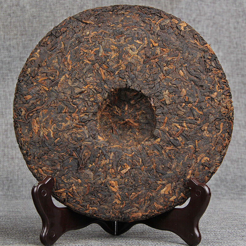 357g High Quality Black Tea Golden Bud Ripe Tea Premium Big Leaf Pu'er Tea Cake