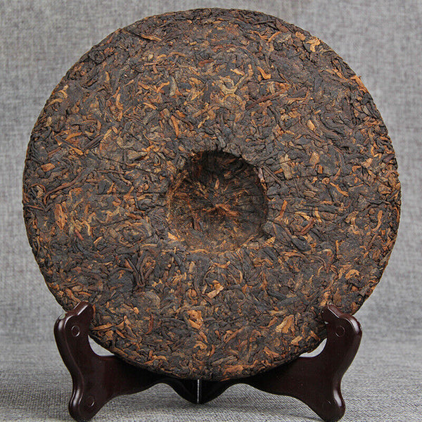 357g High Quality Black Tea Golden Bud Ripe Tea Premium Big Leaf Pu'er Tea Cake