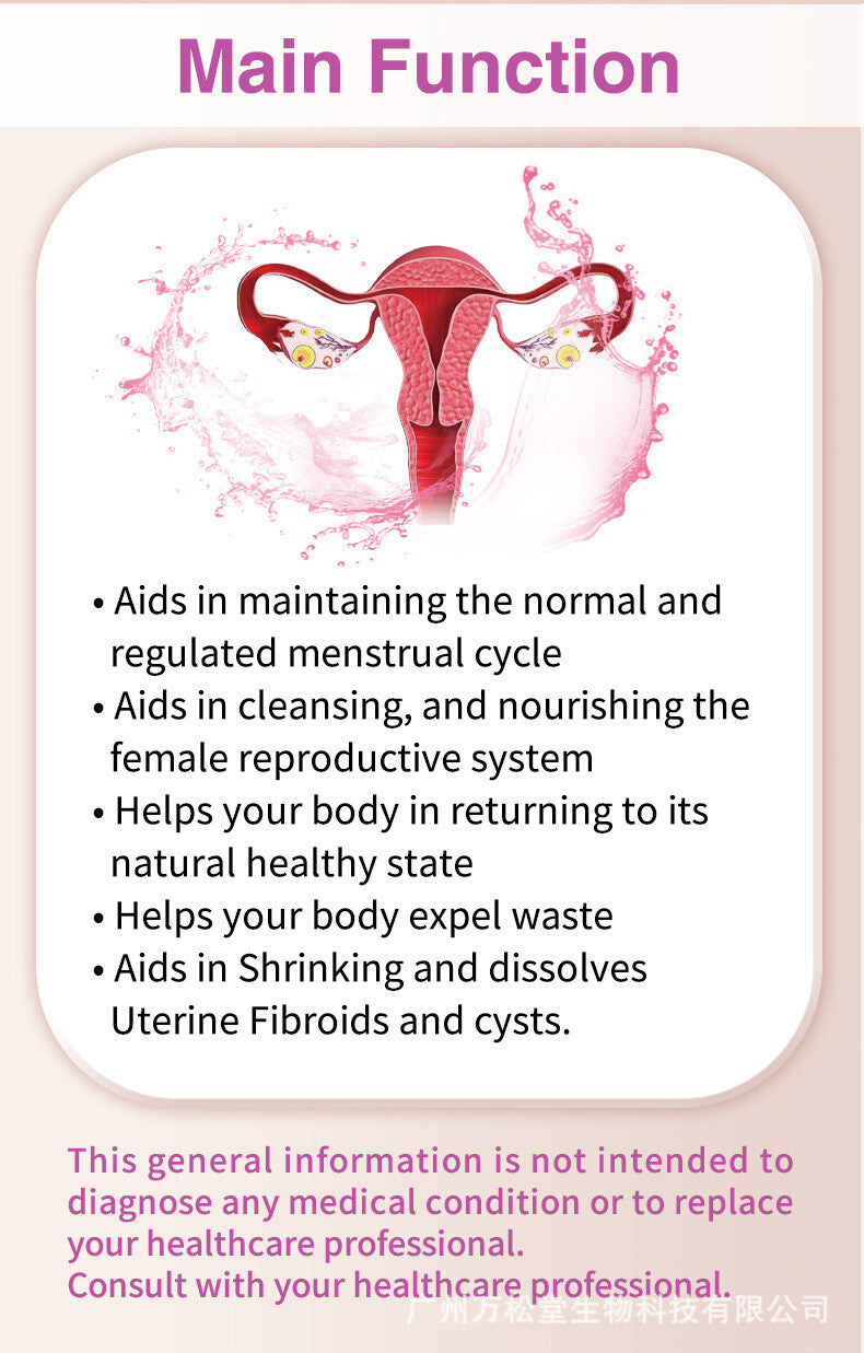Reproductive Health Nourishment Fibroid Tea Herbal Fiber Blend for Female