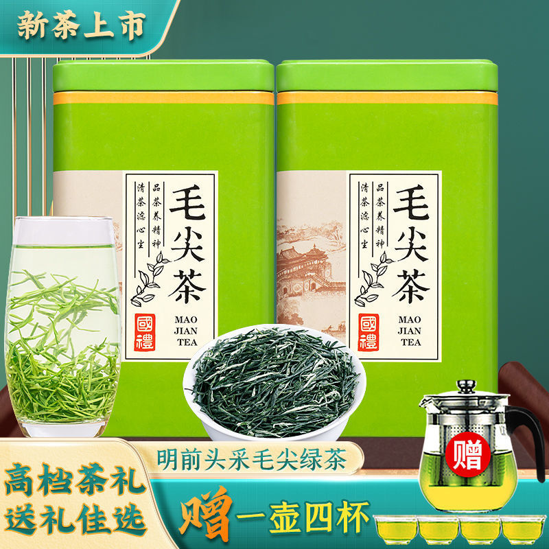 Green Tea Maojian Tea Strong Aroma High Mountain Mist Green Tea Canned 125g Main image