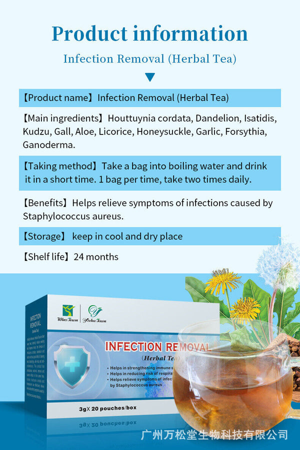 Infection Removal Tea Antiviral and Anti-inflammatory Herbal Antibacterial Tea