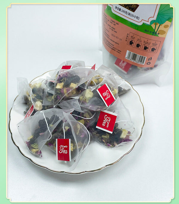 Apple Rose Lotus Leaf Tea for Detox and Digestive Health Tea