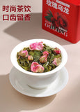 Floral Fruit Tea for Women’s Wellness  Tin Can Rose Oolong Tea with Rose Petals