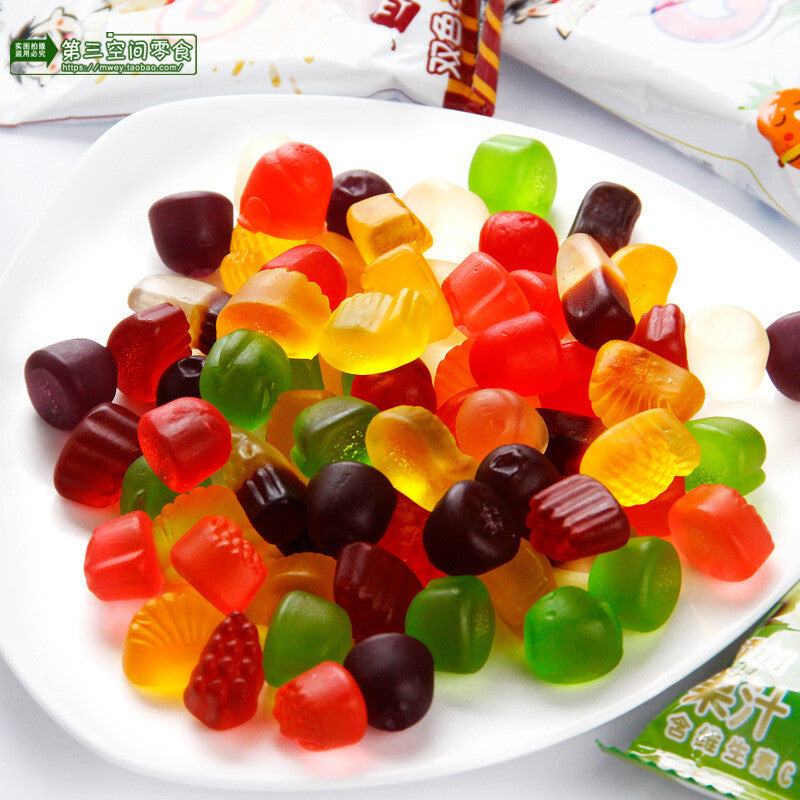 Wangzai qq Candy Multi-flavored Gummy Candies Snacks 旺仔qq糖多味软糖橡皮糖袋装糖果休闲零食 Secondary image