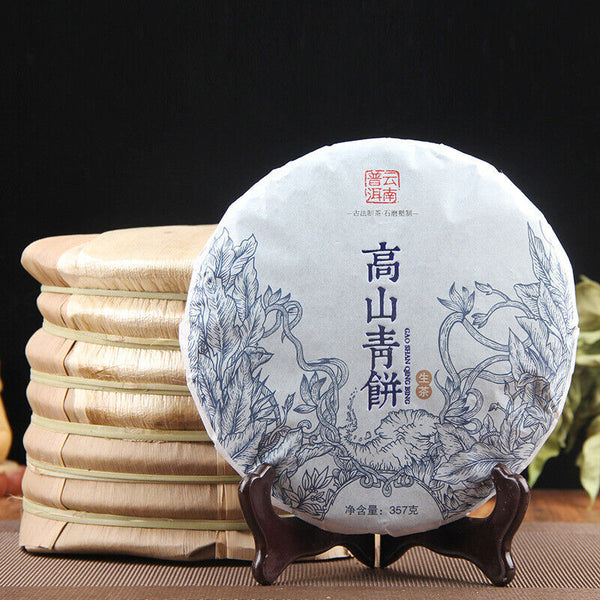Yunnan Menghai Pu'er Raw Tea Cake Black Tea 357g 易武高山青饼